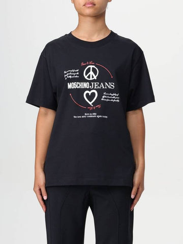 T-shirt in cotone Moschino Jeans - MOSCHINO - BALAAN 1