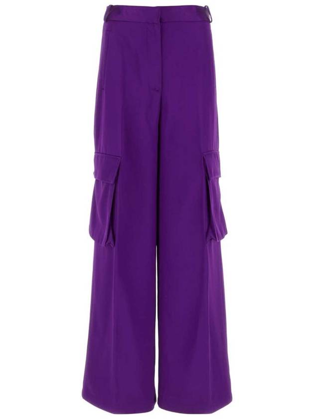 Women's Cargo Wide Pants Violet - VERSACE - BALAAN 2