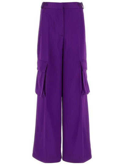 Women's Cargo Wide Pants Violet - VERSACE - BALAAN 2