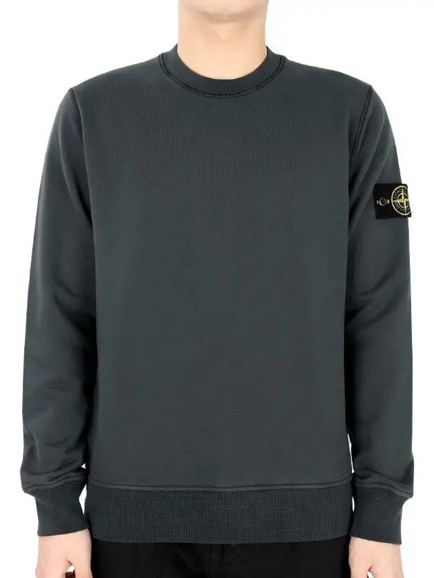 Wappen Patch Crew Neck Sweatshirt Charcoal - STONE ISLAND - BALAAN 3