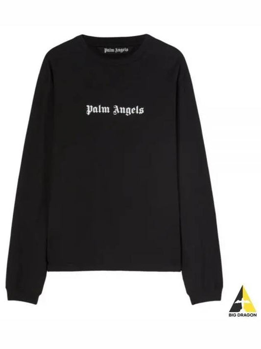 Classic Logo Long Sleeve Slim T-Shirt - PALM ANGELS - BALAAN 2
