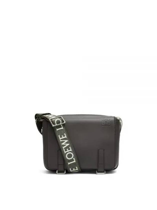 Military Leather Messenger Bag Dark Grey - LOEWE - BALAAN 2