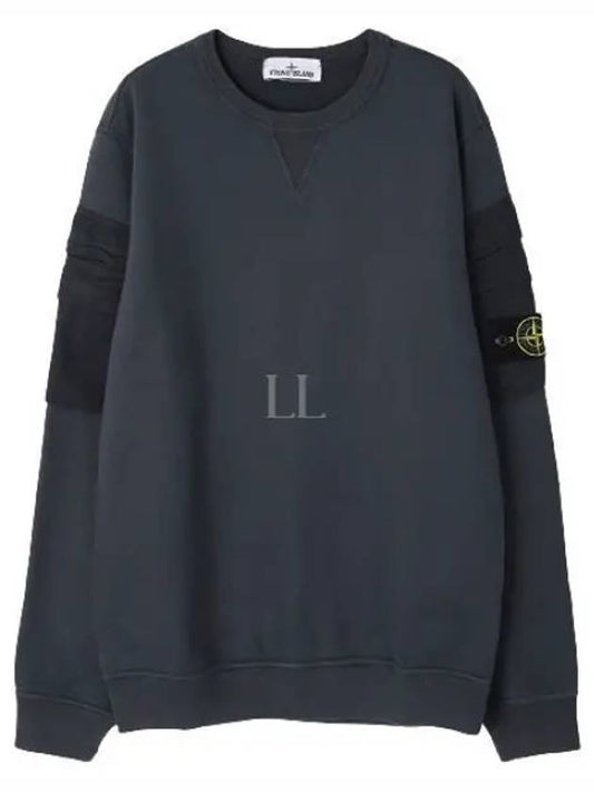 Men's Wappen Patch Cargo Pocket Sweatshirt Grey - STONE ISLAND - BALAAN 2