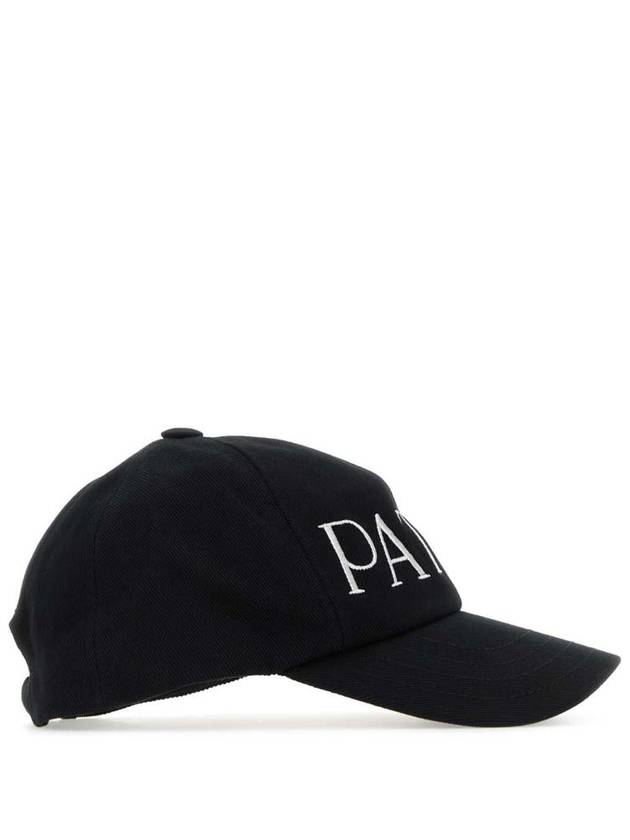 Embroidered Logo Cotton Ball Cap Black - PATOU - BALAAN 3