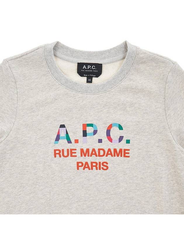 Women's Color Block Logo Sweat Sweatshirt Ecru Header - A.P.C. - BALAAN 4