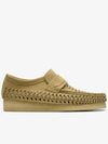 Wallabee Weaver Maple Suede Loafers Beige - CLARKS - BALAAN 2