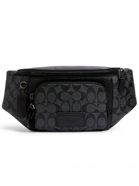 Warren Signature Canvas Belt Bag Black - COACH - BALAAN 2