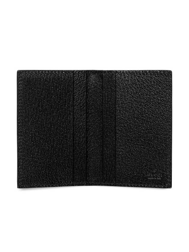 GG Marmont Leather Card Wallet Black - GUCCI - BALAAN 4