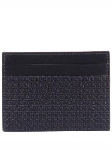 FERRAGAMO Gancini card wallet 66 A503 NERO - SALVATORE FERRAGAMO - BALAAN 1