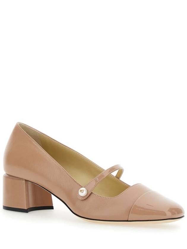 'Elisa' Pink Pumps With Strap Closure With Button In Leather Blend Woman - JIMMY CHOO - BALAAN 2