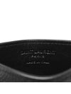 Embossed Leather Card Wallet Black - SAINT LAURENT - BALAAN 5