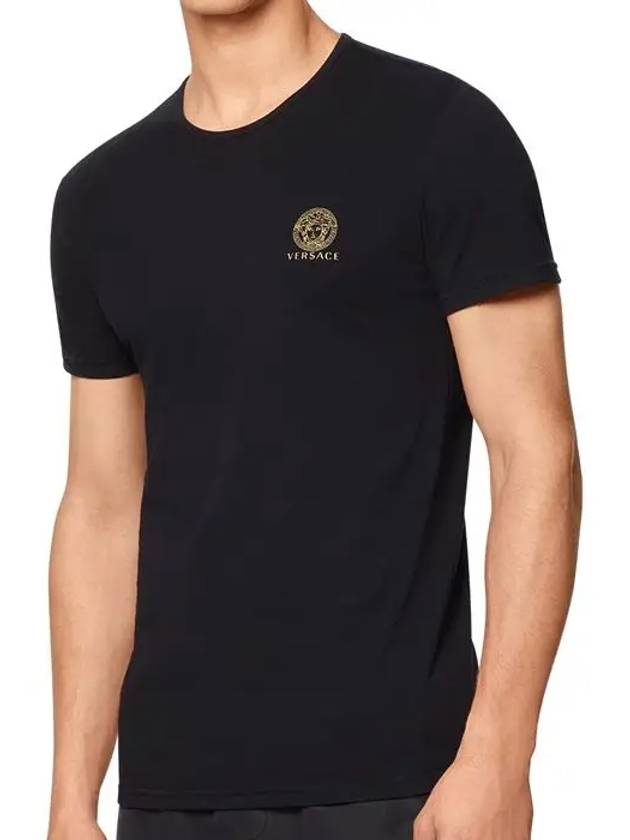 Men's Logo Medusa Cotton Short Sleeve T-Shirt Black - VERSACE - BALAAN 2