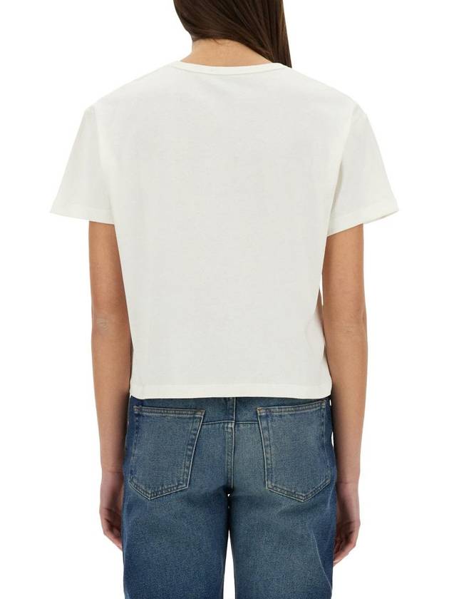 Boxy Micro Logo Short Sleeve T-Shirt White - A.P.C. - BALAAN 4