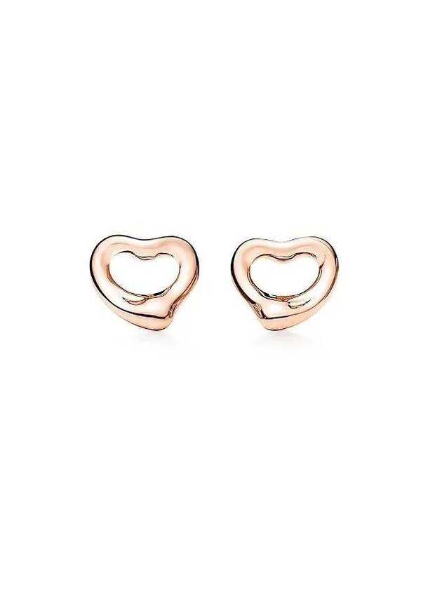 Elsa Peretti Open Heart Earrings Rose Gold - TIFFANY & CO. - BALAAN 1