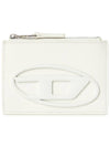 1DR Oval D Rodo Leather Card Wallet White - DIESEL - BALAAN 2