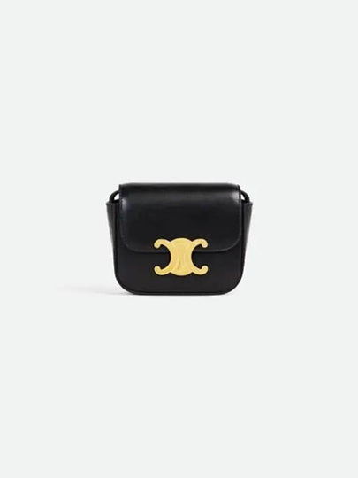 Triomphe Small Shiny Calfskin Cross Bag Black - CELINE - BALAAN 2