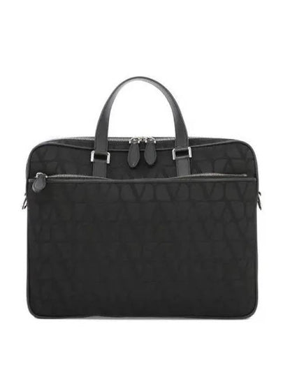 Top Handle Zipper Brief Case Black - VALENTINO - BALAAN 2