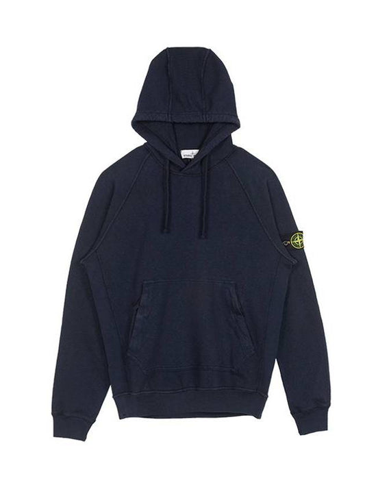 Men's Waffen Patch Sweat Hood Navy - STONE ISLAND - BALAAN.