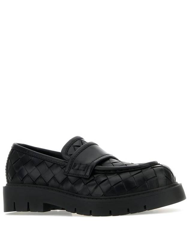 Haddock Leather Loafers Black - BOTTEGA VENETA - BALAAN 3