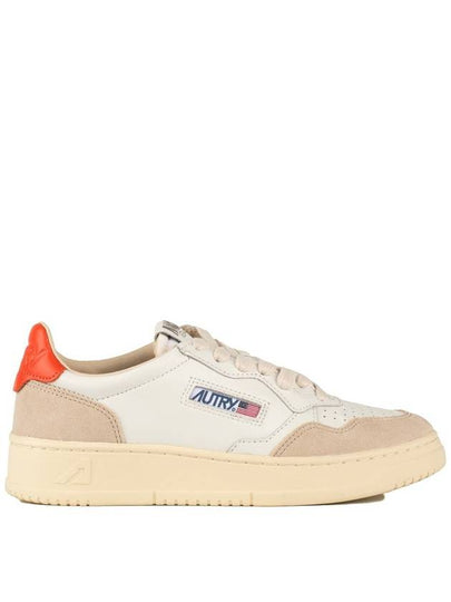 Women's Medalist Low Top Sneakers White Orange - AUTRY - BALAAN 2