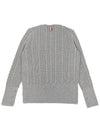 RWB Cable Wool Knit Top Grey - THOM BROWNE - BALAAN 3