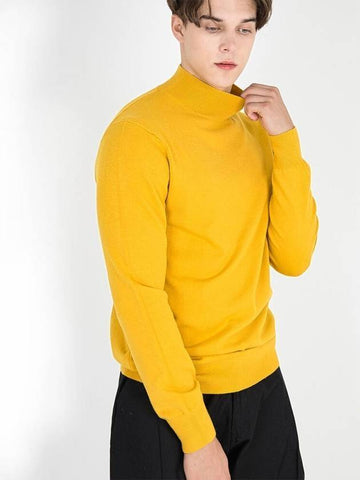 Men's Traverto Basic Turtleneck Yellow - GOLD PERCENT - BALAAN 1