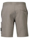 Cotton Fleece Cargo Bermuda Short Dove Grey - STONE ISLAND - BALAAN 3