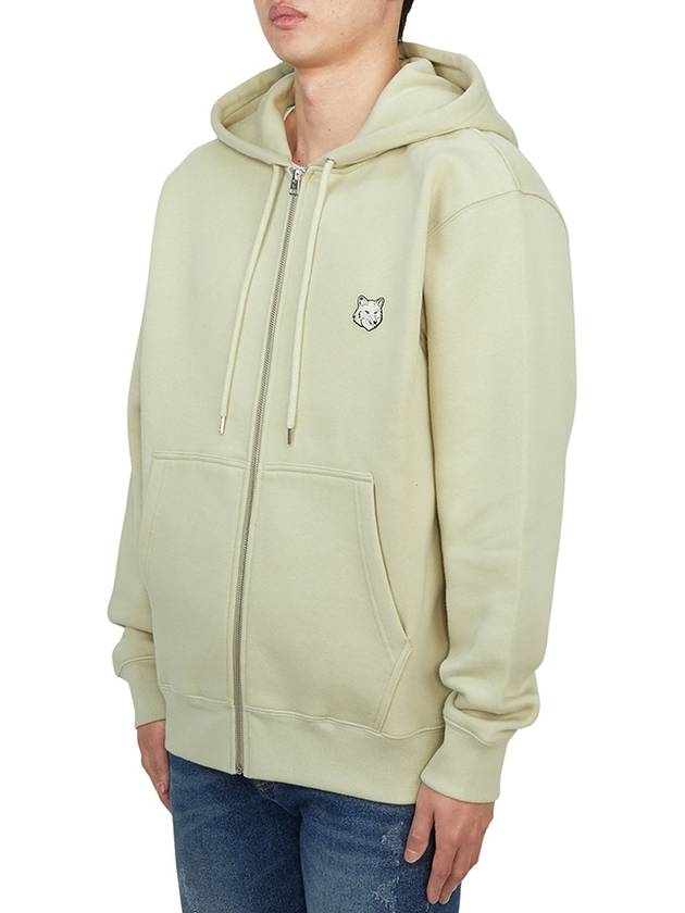 Bold Fox Head Patch Cotton Zip-Up Hoodie Ash Tree - MAISON KITSUNE - BALAAN 4