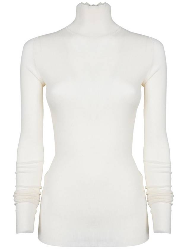 Woolen Turtleneck White - BOTTEGA VENETA - BALAAN 2