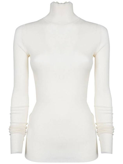 Woolen Turtleneck White - BOTTEGA VENETA - BALAAN 2