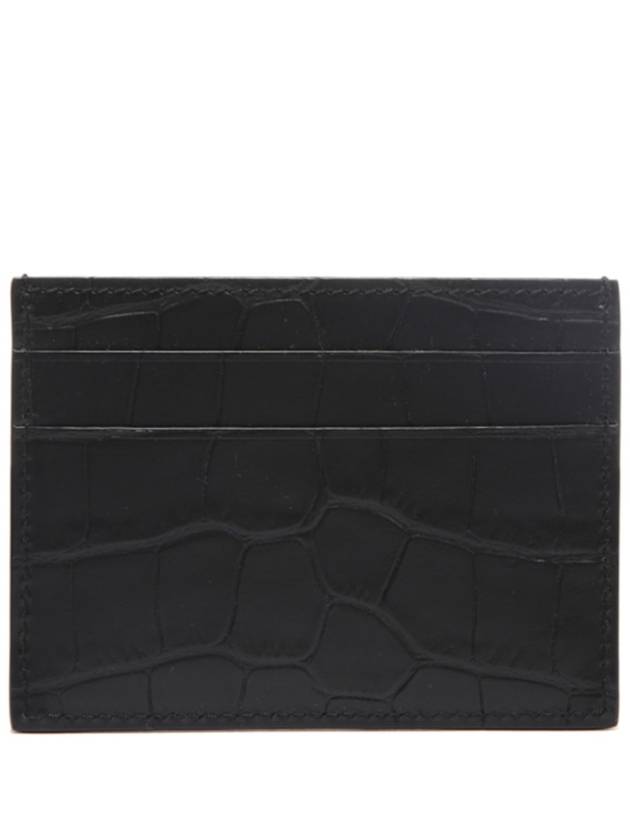 Crocodile Logo Card Wallet Black - BALENCIAGA - BALAAN 3