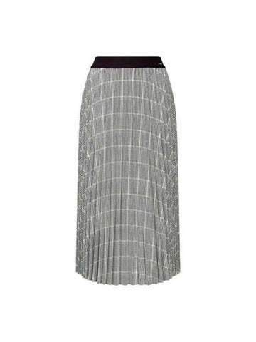 Women s Glen Check Pleated Skirt Black 270105 - ARMANI EXCHANGE - BALAAN 1