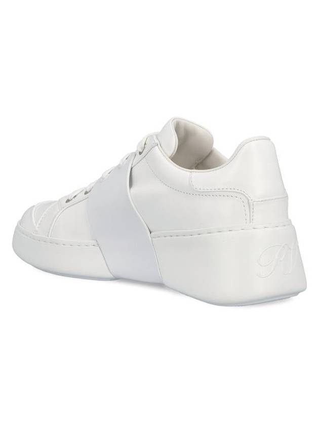 Viv' Skate Buckle Low Top Sneakers White - ROGER VIVIER - BALAAN 4