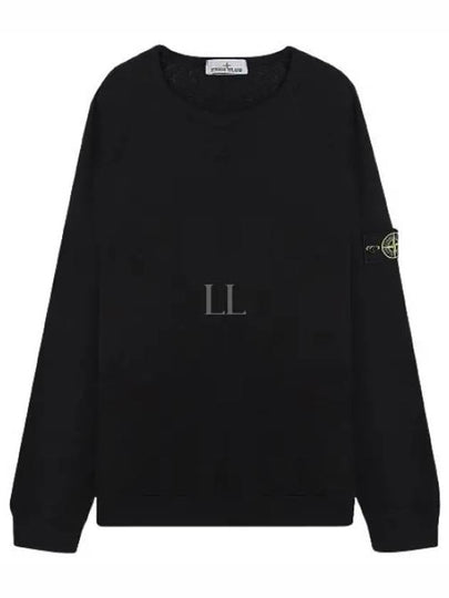 OLD Treatment Wappen Patch Crew Neck Sweatshirt Black - STONE ISLAND - BALAAN 2