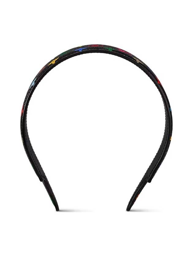 Monogram Multicolor Lv Outline Headband Black - LOUIS VUITTON - BALAAN 4