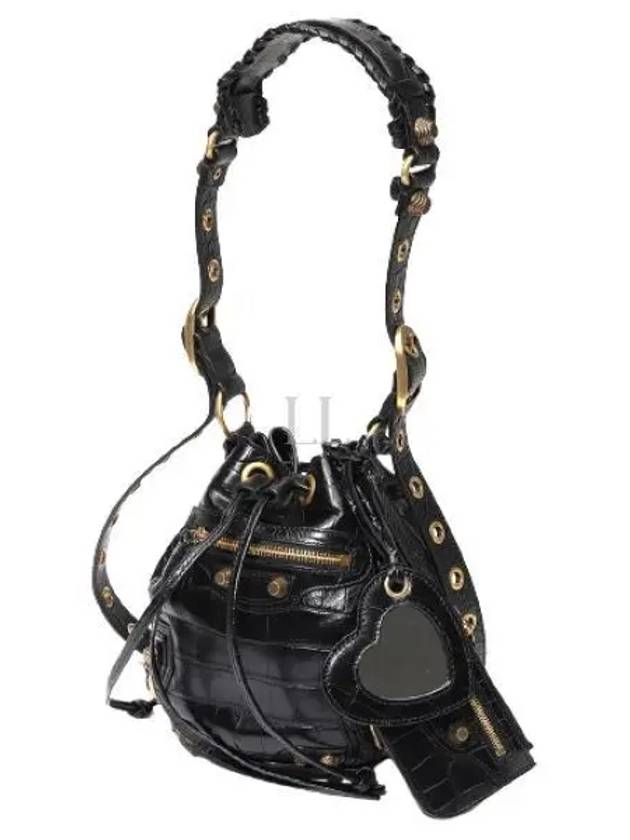 Le Cagole XS Leather Bucket Bag Black - BALENCIAGA - BALAAN 2