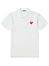 Red Heart Wappen Polo Shirt P1 T006 5 White - COMME DES GARCONS - BALAAN 3