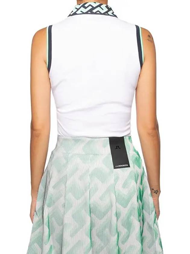 Leslie Sleeveless PK Shirt White - J.LINDEBERG - BALAAN 8