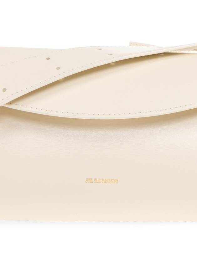 Canolo Grande Logo Leather Shoulder Bag Latte - JIL SANDER - BALAAN 7