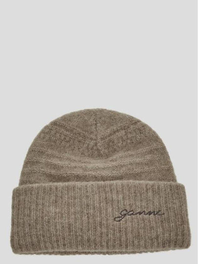 Logo embroidered knit beanie A6061 - GANNI - BALAAN 2