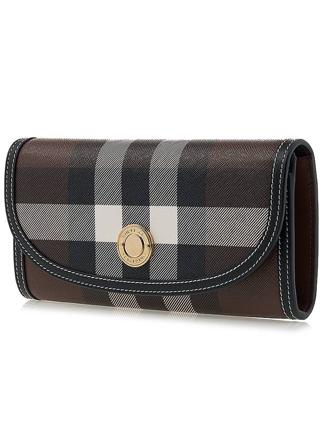 check pattern leather trim wallet - BURBERRY - BALAAN 3