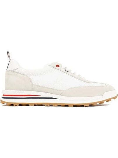 Fine Kid Suede Tech Runner White - THOM BROWNE - BALAAN 2