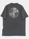 Center Logo Circular Print Short Sleeve Men s T Shirt K1S152100020 S0080 V0065 - STONE ISLAND - BALAAN 2