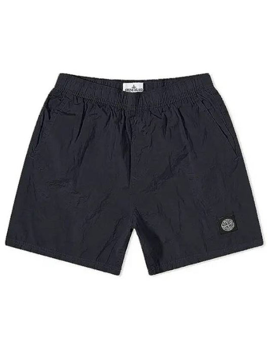 Men's Logo Patch Nylon Swim Shorts Navy - STONE ISLAND - BALAAN 2