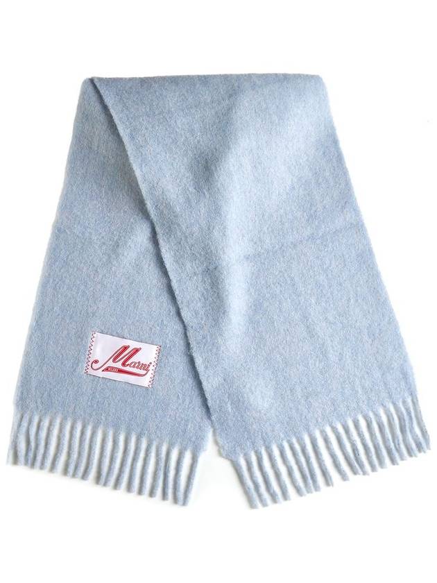 Alpaca Wool Muffler Light Blue - MARNI - BALAAN 5