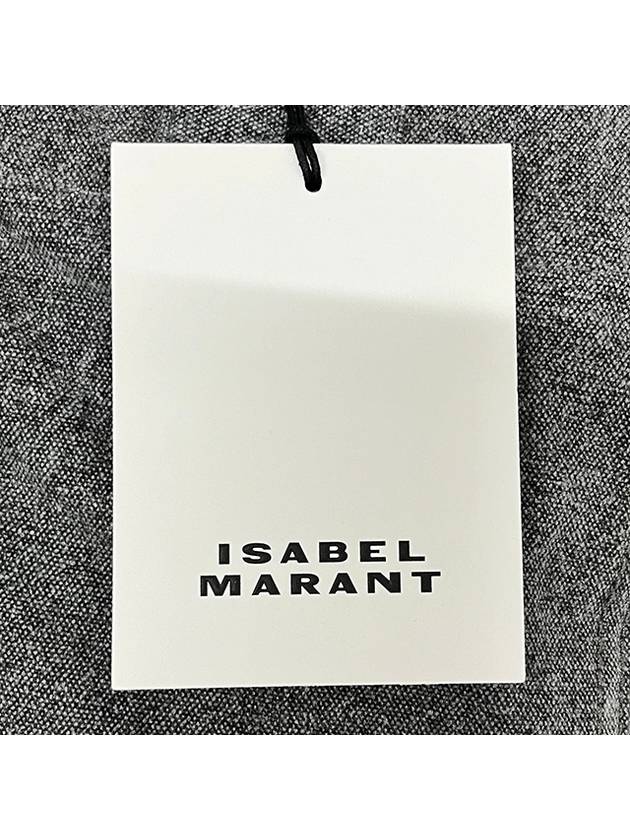 Yenky Logo Washed Cotton Tote Bag Grey - ISABEL MARANT - BALAAN 9