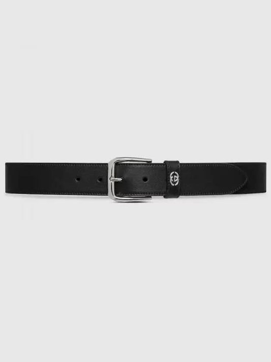 Interlocking G Detail Leather Belt Black - GUCCI - BALAAN 2