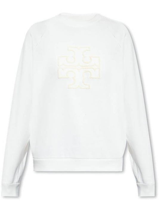 Logo Applique Sweatshirt White - TORY BURCH - BALAAN 2