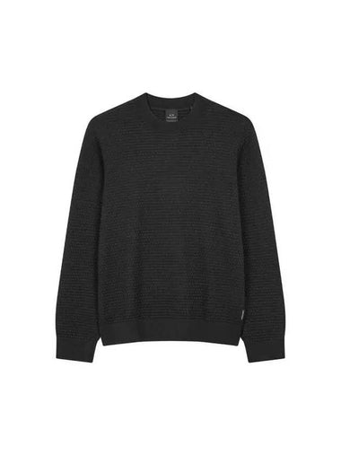 Men s Textured Cotton Easy Knit Black 270169 - ARMANI EXCHANGE - BALAAN 1