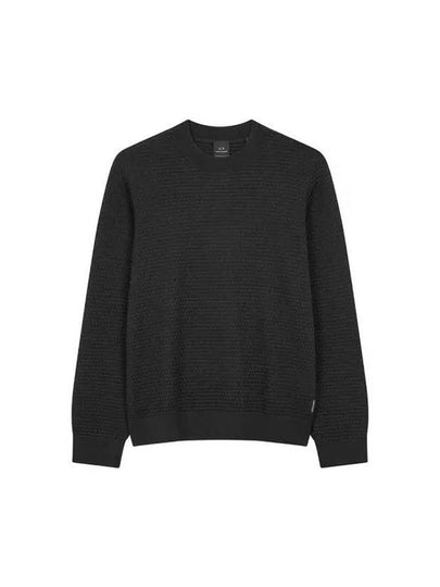 Men s Textured Cotton Easy Knit Black 270169 - ARMANI EXCHANGE - BALAAN 1